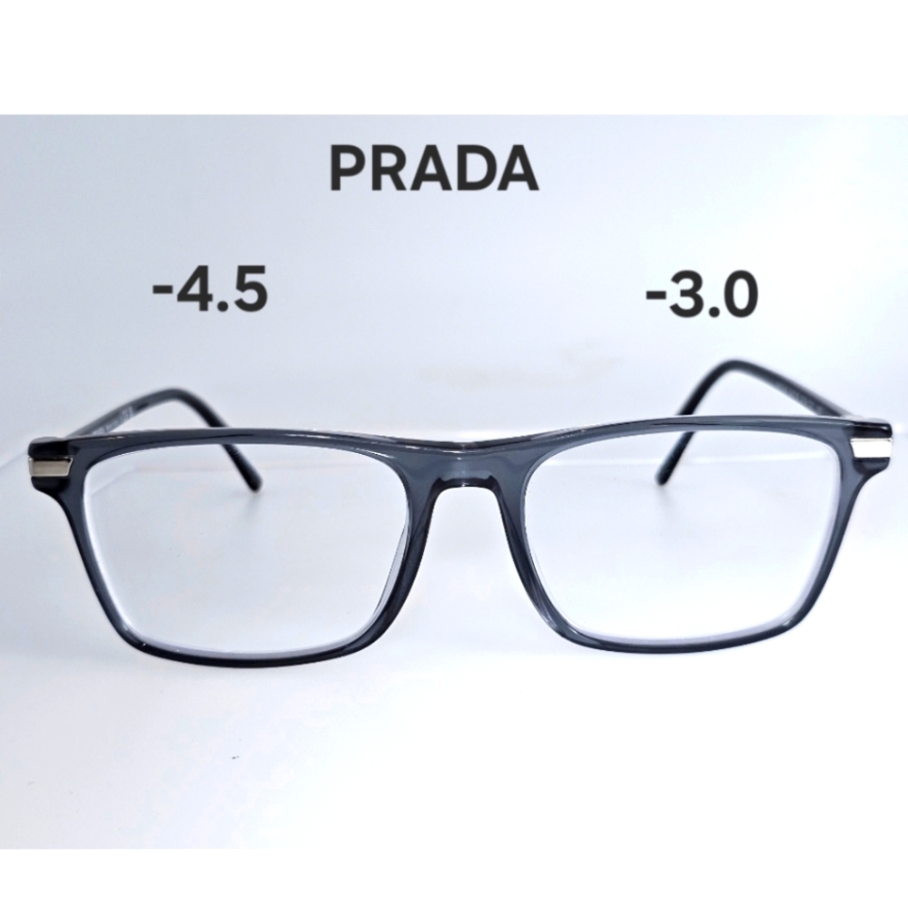 Prada Black Rectangular Glasses Modern Minimalist Design PR 01WV
RX Prescription - Picture 2 of 7